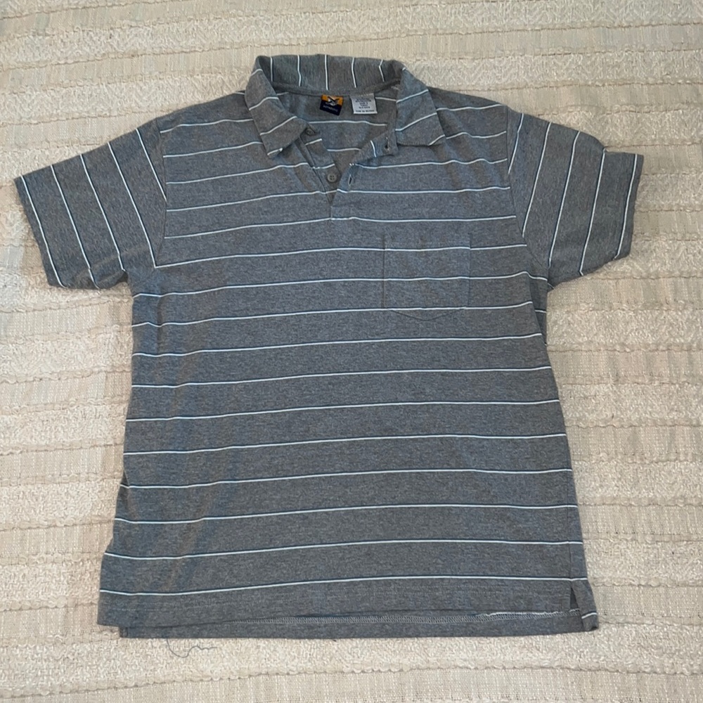 🌸 3/$15 bundle🌸 Fossil men’s polo size large blue and white stripe